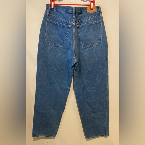 Madewell Baggy Straight Denim Blue Jeans Womens Size 29x30 Medium Wash Y2K 90s - Picture 3 of 11
